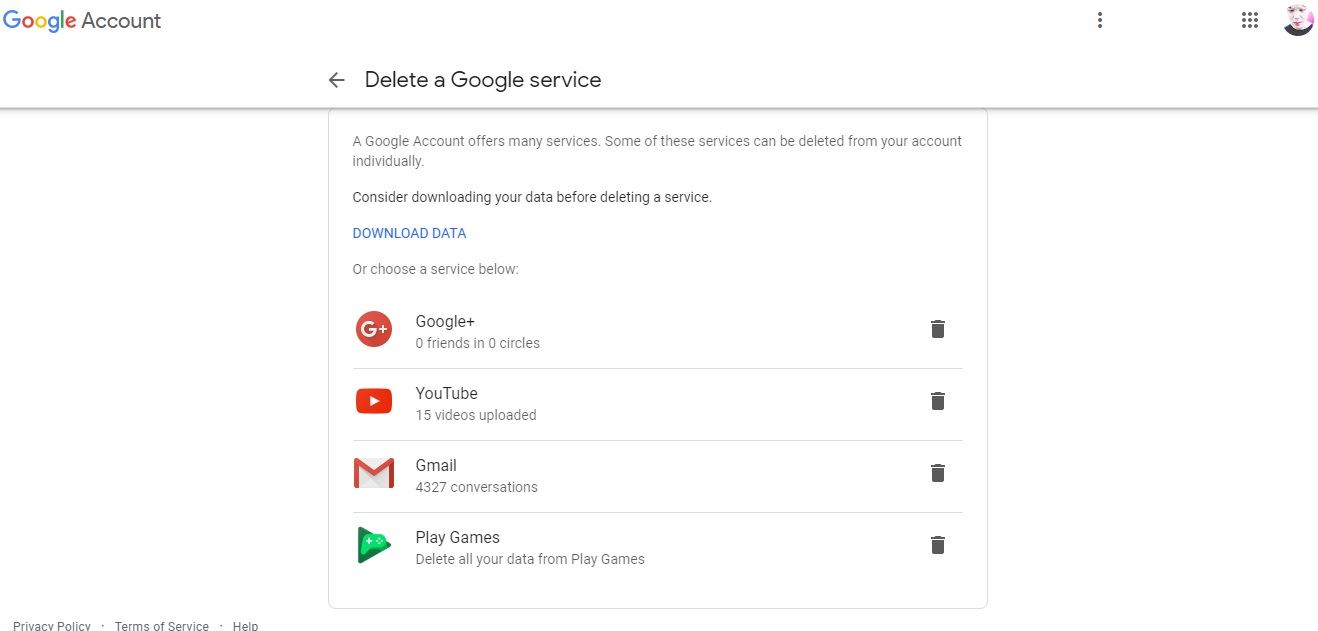 How to delete a Gmail account